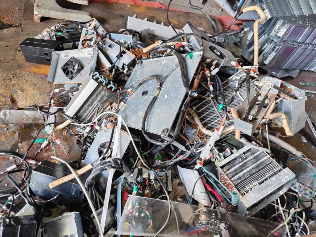 Scrap metal sorting yard in Selangor